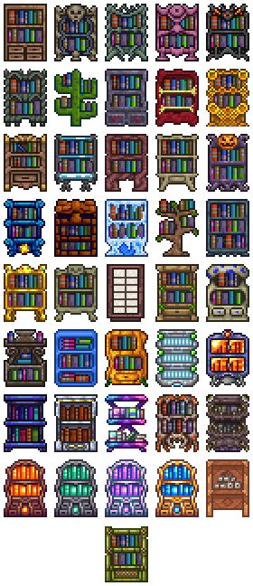 At the time of writing, 35 craftable. . Terraria bookcase